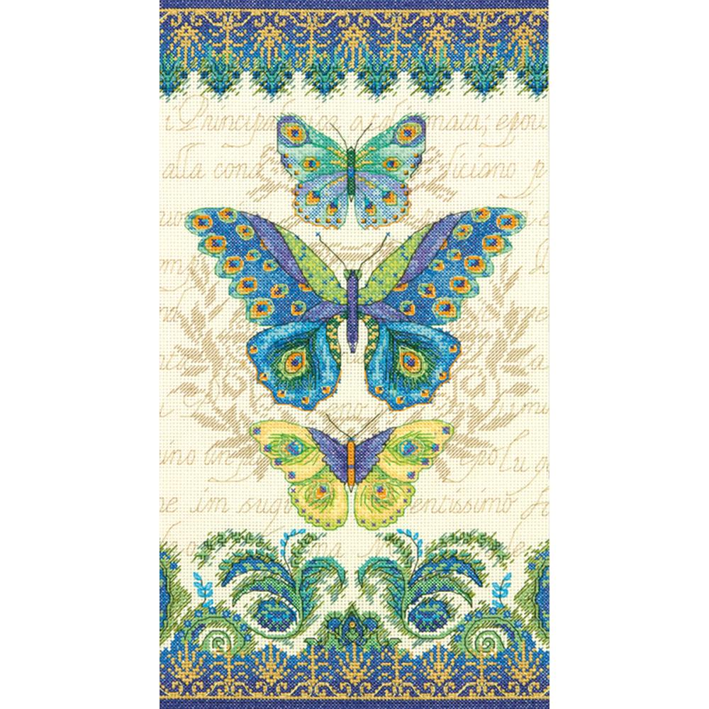 Peacock Butterflies Counted Cross Stitch Kit
